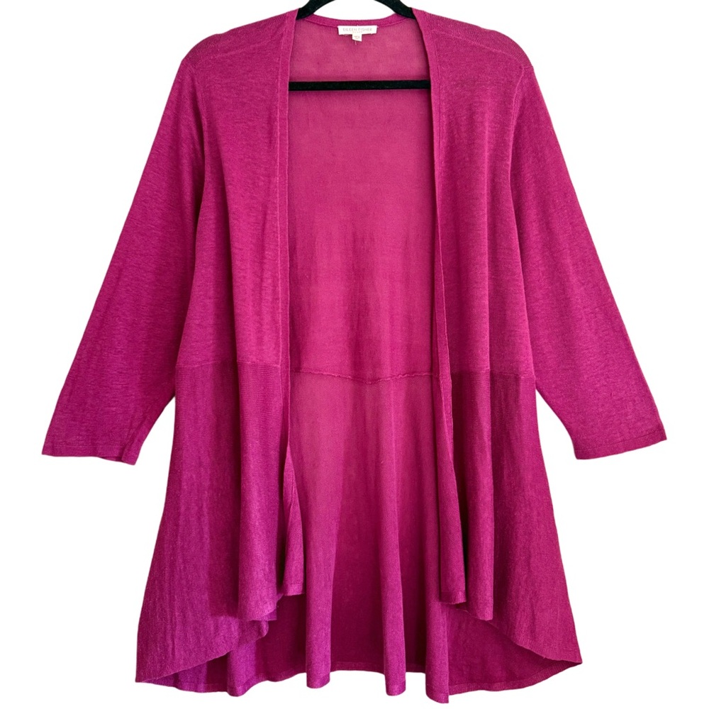 Eileen Fisher Pink Open Front Sweater